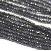 Natural Black Spinel Micro Faceted Roundel Beads Strand 14 Inches Size 3mm approx.